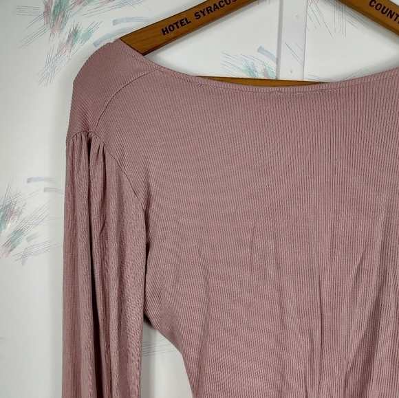 Fashion Nova Pink Long Sleeve Cropped Top - Picture 9 of 11